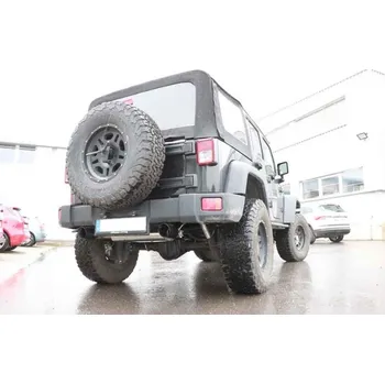 Tlumič výfuku Fox Sportauspuff koncový tlumič výfuku s koncovkou 1x100 Typ 25 černá na obou stranách pro Jeep Wrangler 2007- s motorem 2.8 CRD, 3.6, 3.8 SLEVA 2%