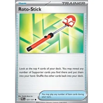 Karetní hra Pokémon PRE 127/131 Roto-Stick - Prismatic Evolutions Stav: Near Mint, Verze: REVERSE HOLO