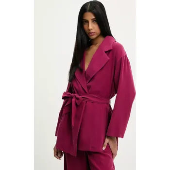 Dámské sako Sako Answear.LAB vínová barva, oversize 93082.ilk 83X, vel. L