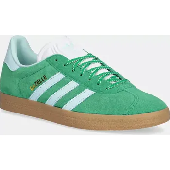 Dámské tenisky Semišové tenisky adidas Originals Gazelle zelená barva, JH7218 76X, EUR 39 1/3
