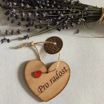 Dřevěné srdce s věnováním Pro radost 7 cm