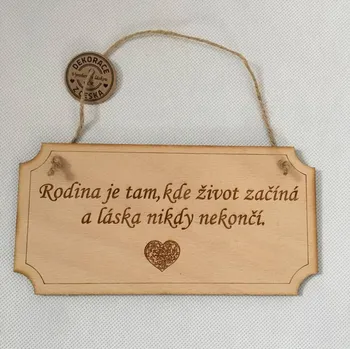 Domovní cedule Cedulka s citátem Rodina