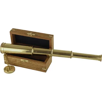 Teleskopický dalekohled SEA Club Dalekohled, mosaz, v dřevěné krabičce, D: 37 cm, Ø: 37 cm