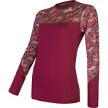 dámské triko dl.rukáv SENSOR MERINO IMPRESS dámské triko dl. rukáv lilla/feather - M