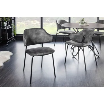 Jídelní židle Židle TRADY GRAY (Krásná designová jídelní židle šedá.)