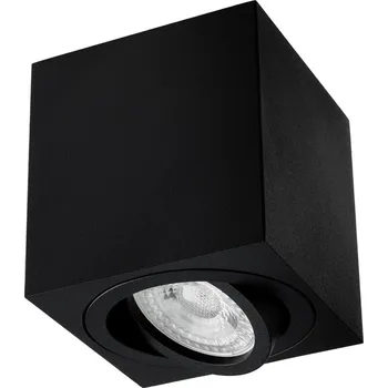 LED panel Podhledové bodové svítidlo přisazené halogenové výklopné AMAT-M GU10 LUMILED čtverec černá 84mm