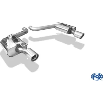 Tlumič výfuku Fox Sportauspuff koncový tlumič výfuku s koncovkou 1x100 Typ 17 na obou stranách pro Chrysler 300C 2004- s motorem 6.1 SRT8 SLEVA 2%