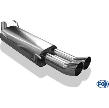 Tlumič výfuku Fox Sportauspuff koncový tlumič výfuku s koncovkou 2x76 Typ 18 pro Volkswagen Golf III s motorem 2.0, GTI 16V 2.8, VR6 SLEVA 2%