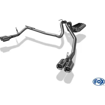 Tlumič výfuku Fox Sportauspuff koncový tlumič výfuku s koncovkou 2x80 Typ 13 na obou stranách pro Jeep Grand Cherokee WH s motorem 3.0 CRD SLEVA 2%