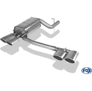 Tlumič výfuku Fox Sportauspuff koncový tlumič výfuku s koncovkou 2x115x85 Typ 32 na obou stranách pro Mercedes CLK 209 2002- s motorem 1.8 K, 2.6, 2.7 CDI, 3.0, 3.0 CDI, 3.2, 3.5, 5.0 SLEVA 2%
