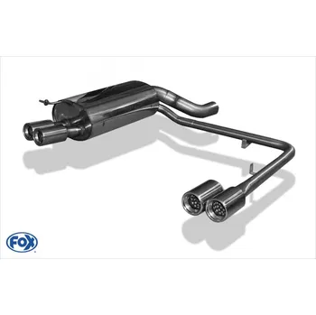 Tlumič výfuku Fox Sportauspuff koncový tlumič výfuku s koncovkou 2x80 Typ 13 na obou stranách pro BMW řada 7 E65 s motorem 3.6, 4.4 SLEVA 2%