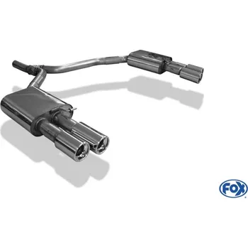 Tlumič výfuku Fox Sportauspuff koncový tlumič výfuku s koncovkou 2x90 Typ 13 na obou stranách pro Audi A6 4G 2011- s motorem 2.0 TDI SLEVA 2%