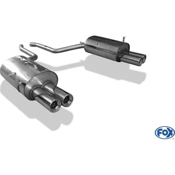 Tlumič výfuku Fox Sportauspuff koncový tlumič výfuku s koncovkou 2x90 Typ 13 na obou stranách pro BMW řada 7 E38 s motorem 3.0, 3.5, 4.0 SLEVA 2%