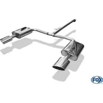 Tlumič výfuku Fox Sportauspuff koncový tlumič výfuku s koncovkou 160x90 Typ 38 na obou stranách pro Kia Optima 2016- s motorem 2.0 SLEVA 2%