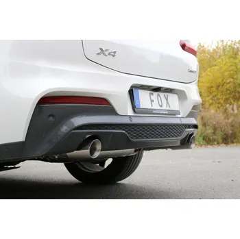 Tlumič výfuku Fox Sportauspuff koncový tlumič výfuku s koncovkou 1x100 Typ 25 na obou stranách pro BMW X4 G02 2018- s motorem 2.0 SLEVA 2%