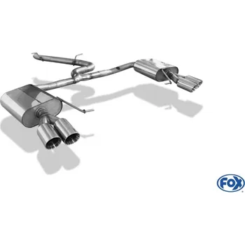 Tlumič výfuku Fox Sportauspuff koncový díl výfuku s koncovkou 2x90 Typ 25 na obou stranách pro Cupra Leon s motorem 2.0 SLEVA 2%