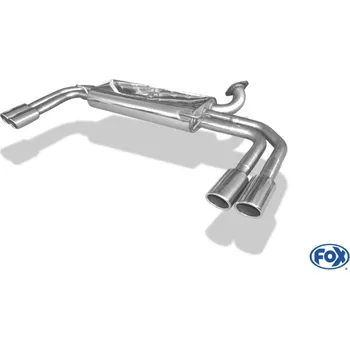 Tlumič výfuku Fox Sportauspuff koncový tlumič výfuku s koncovkou 2x88x74 Typ 32 na obou stranách pro Mercedes Vito 639 s motorem 2.2 CDI, 3.0 CDI, 3.2, 3.7, bez vzd. podvozku SLEVA 2%