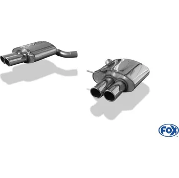Tlumič výfuku Fox Sportauspuff koncový tlumič výfuku s koncovkou 2x90 Typ 16 na obou stranách pro BMW řada 5 F10 s motorem 4.4 SLEVA 2%