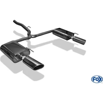 Tlumič výfuku Fox Sportauspuff koncový tlumič výfuku s koncovkou 115x85 Typ 38 na obou stranách pro Opel Insignia A s motorem 2.0, 2.8 SLEVA 2%