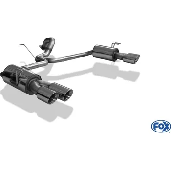 Tlumič výfuku Fox Sportauspuff koncový tlumič výfuku s koncovkou 2x90 Typ 25 na obou stranách pro Honda Civic IX 04/2015-03/2017 s motorem 2.0 SLEVA 2%