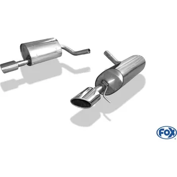 Tlumič výfuku Fox Sportauspuff koncový tlumič výfuku s koncovkou 115x85 Typ 38 na obou stranách pro Jaguar S-Type CCX s motorem 2.5, 3.0, 4.0 SLEVA 2%