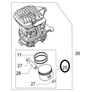 Motorová pila OleoMac Píst Oleo-Mac GS440 originál 50230243