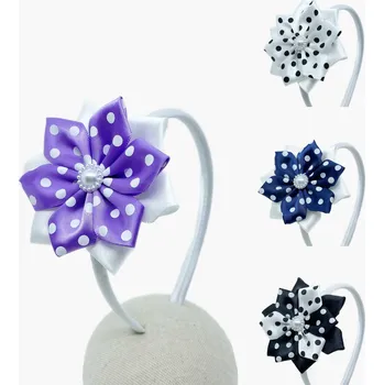 Čelenka Čelenka s kytkou 2v1 - puntík2 Barva : černá, Dárkové balení: ne