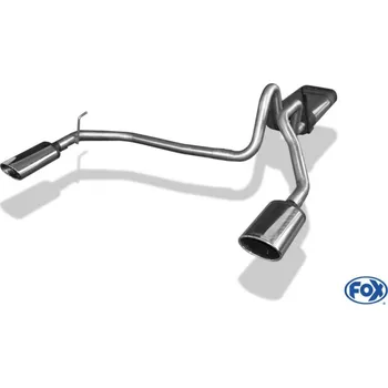 Tlumič výfuku Fox Sportauspuff koncový tlumič výfuku s koncovkou 115x85 Typ 33 na obou stranách pro Jeep Cherokee KJ s motorem 2.5, 2.5 CRD, 2.8 CRD, 3.7 SLEVA 2%