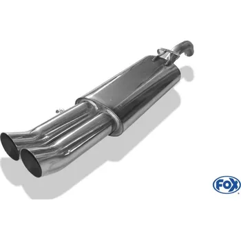 Tlumič výfuku Fox Sportauspuff koncový tlumič výfuku s koncovkou 2x76 Typ 18 pro Volkswagen Golf II s motorem 1.0, 1.3, 1.6, 1.8 SLEVA 2%
