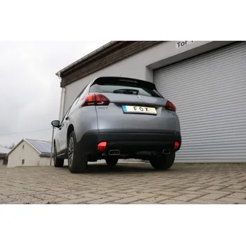 Tlumič výfuku Fox Sportauspuff koncový tlumič výfuku s koncovkou 145x65 Typ 59 na obou stranách pro Peugeot 2008 2013- s motorem 1.2 SLEVA 2%