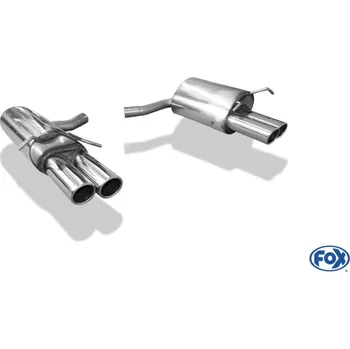 Tlumič výfuku Fox Sportauspuff koncový tlumič výfuku s koncovkou 2x80 Typ 16 na obou stranách pro Mercedes třída C 204 2007- s motorem 2.5, 3.0, 3.0 d, 3.5 SLEVA 2%