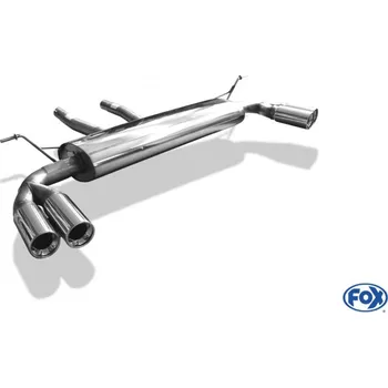 Tlumič výfuku Fox Sportauspuff koncový tlumič výfuku s koncovkou 2x90 Typ 13 na obou stranách pro Porsche Cayenne s motorem 4.5 S, 4.5 Turbo, 4.8 SLEVA 2%