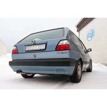 Tlumič výfuku Fox Sportauspuff koncový tlumič výfuku s koncovkou 2x55 Typ 14 zahnuté doleva pro Volkswagen Golf II s motorem 1.0, 1.3, 1.6, 1.8 SLEVA 2%