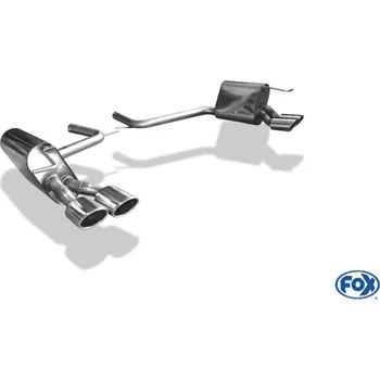 Tlumič výfuku Fox Sportauspuff koncový tlumič výfuku s koncovkou 2x106x71 Typ 32 na obou stranách pro Mercedes třída E W211 s motorem 1.8, 2.6, 2.8 CDI, 3.0, 3.2, 3.2 CDI, 3.5, 4.0 CDI, 5.0 SLEVA 2%