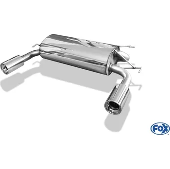 Tlumič výfuku Fox Sportauspuff koncový tlumič výfuku s koncovkou 1x100 Typ 13 na obou stranách pro Opel Antara s motorem 2.0 CDTI SLEVA 2%