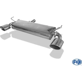 Tlumič výfuku Fox Sportauspuff koncový tlumič výfuku s koncovkou 140x90 Typ 44 na obou stranách pro Renault Koleos Diesel s motorem 2.0 dCi SLEVA 2%