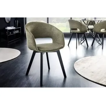 Jídelní židle Židle NORD STAR GREEN (Moderní židle s opěrkami zelená.)