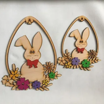 Velikonoční dekorace Zajíc ve vajíčku závěs 2 velikosti Rozměry: 36 cm