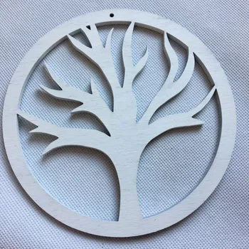 Obraz Strom života dřevěný 18 cm závěs bílý, 3 varianty Ozdobeno: Bez zdobení