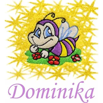 Sprchový závěs Dětský ručník s výšivkou a jménem QUALITY 400 g/m2 - VESELÁ VČELKA