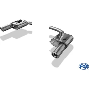 Tlumič výfuku Fox Sportauspuff koncový tlumič výfuku pro jednoduché vedení s koncovkou 1x100 Typ 17 na obou stranách pro Audi A5 Sportback 2007- s motorem 3.0 SLEVA 2%