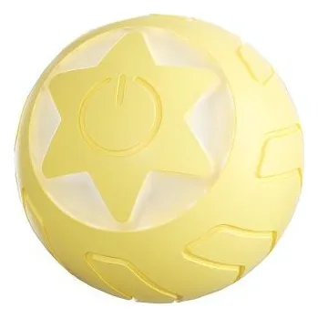 Hračka pro kočku Peticularz žlutý míček se vzorem hvězd, interaktivní hračka pro psy a kočky, zábava a stimulace