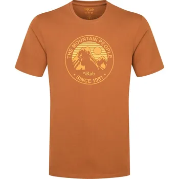 Pánské tričko Pánské triko Rab Stance Alpine Peak Tee Barva: Red Earth, Velikost: L