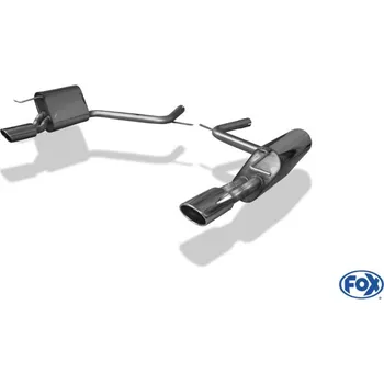 Tlumič výfuku Fox Sportauspuff koncový tlumič výfuku s koncovkou 115x85 Typ 32 na obou stranách pro Mercedes třída E S211 2002- s motorem 1.8, 2.6, 2.8 CDI, 3.0, 3.2, 3.2 CDI, 4.0 CDI, 5.0 SLEVA 2%