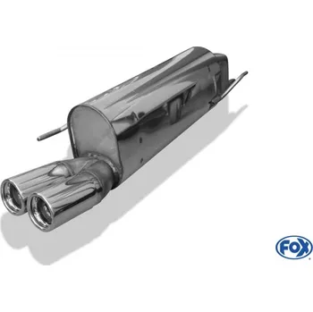 Tlumič výfuku Fox Sportauspuff koncový tlumič výfuku s koncovkou 2x76 Typ 13 pro Fiat Grande Punto Benzin 2005-2009 s motorem 1.2, 1.4 SLEVA 2%