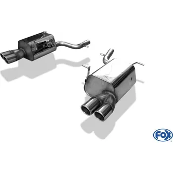 Tlumič výfuku Fox Sportauspuff koncový tlumič výfuku s koncovkou 2x76 Typ 16 na obou stranách pro Mercedes SLK 172 s motorem 1.8, 2.0, 2.2 D, 3.5 SLEVA 2%