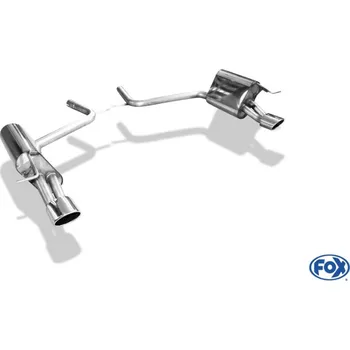 Tlumič výfuku Fox Sportauspuff koncový tlumič výfuku s koncovkou 115x85 Typ 32 na obou stranách pro Mercedes třída E W211 s motorem 1.8, 2.6, 2.8 CDI, 3.0, 3.2, 3.2 CDI, 4.0 CDI, 5.0 SLEVA 2%