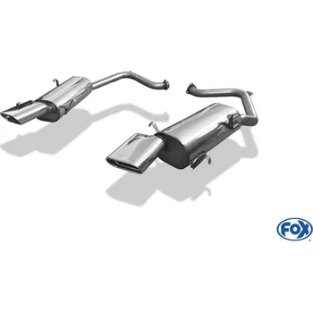 Tlumič výfuku Fox Sportauspuff koncový tlumič výfuku s koncovkou 150x70 Typ 53 na obou stranách pro Maserati Quattroporte s motorem 2.8 T, 3.2 T SLEVA 2%