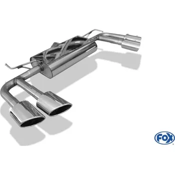 Tlumič výfuku Fox Sportauspuff koncový tlumič výfuku s koncovkou 2x115x85 Typ 38 na obou stranách pro Hyundai Tucson TLE 2015- s motorem 1.6, 1.7 D, 2.0, 2.0 D SLEVA 2%