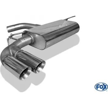 Tlumič výfuku Fox Sportauspuff koncový tlumič výfuku s koncovkou 2x80 Typ 25 pro Seat Leon 5F 2012- s motorem 1.2, 1.4, 1.6 TDI, 2.0 TDI, s víceprv. ZN SLEVA 2%